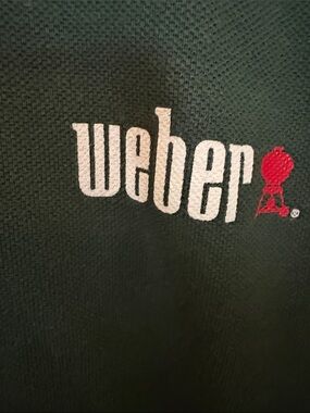 Vintage Dark Green Short-Sleeve WEBER BBQ Crewneck Shirt
